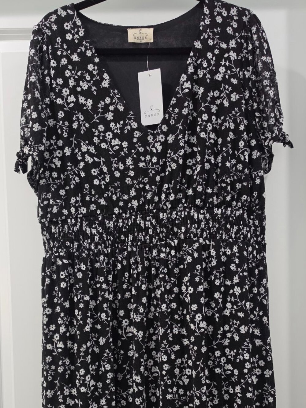 B/W Floral Dress
